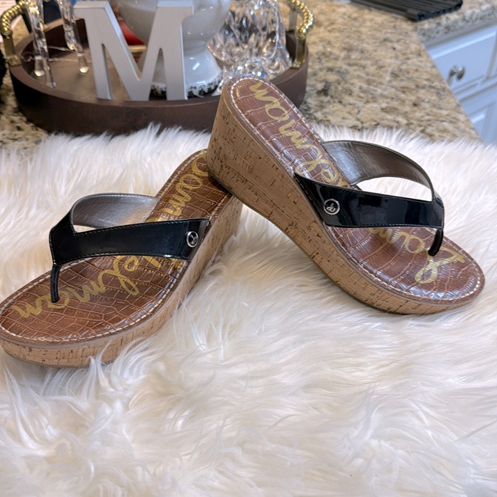 Sam Edelman Romy Platform Wedge Cork Sandal size 9